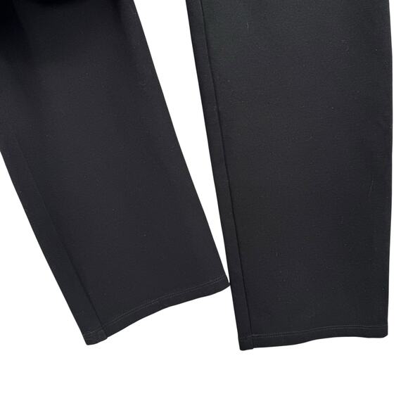 Eileen Fisher Black Ponte Pull On Elastic Waist Mid Rise Slim Leg Ankle Pants - Picture 5 of 7